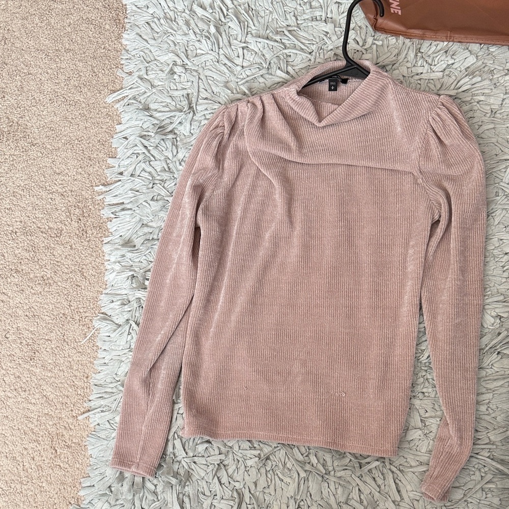 Express Soft Blush Cowl Neck Sweater - Picture 10 of 11